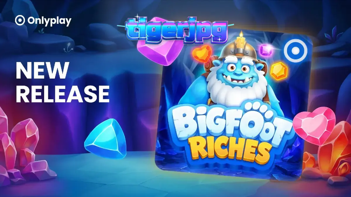 Pemandangan hutan musim dingin dalam permainan slot Bigfoot Riches